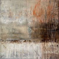 Uferzonen I, 2016, Acryl auf Leinwand, 40 x 40 cm